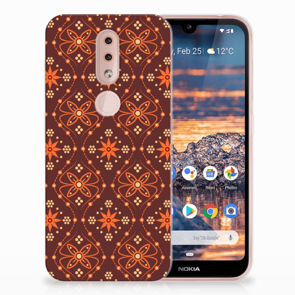 Nokia 4.2 TPU bumper Batik Brown