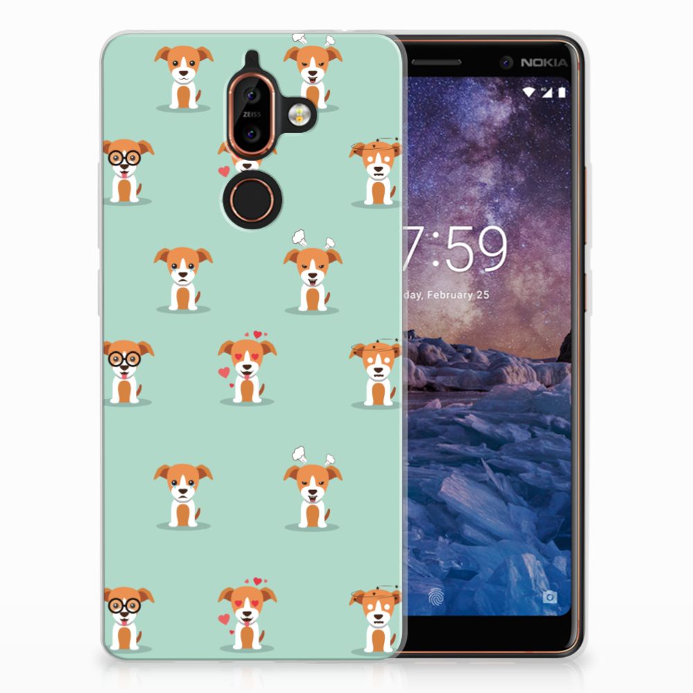 Nokia 7 Plus TPU Hoesje Pups