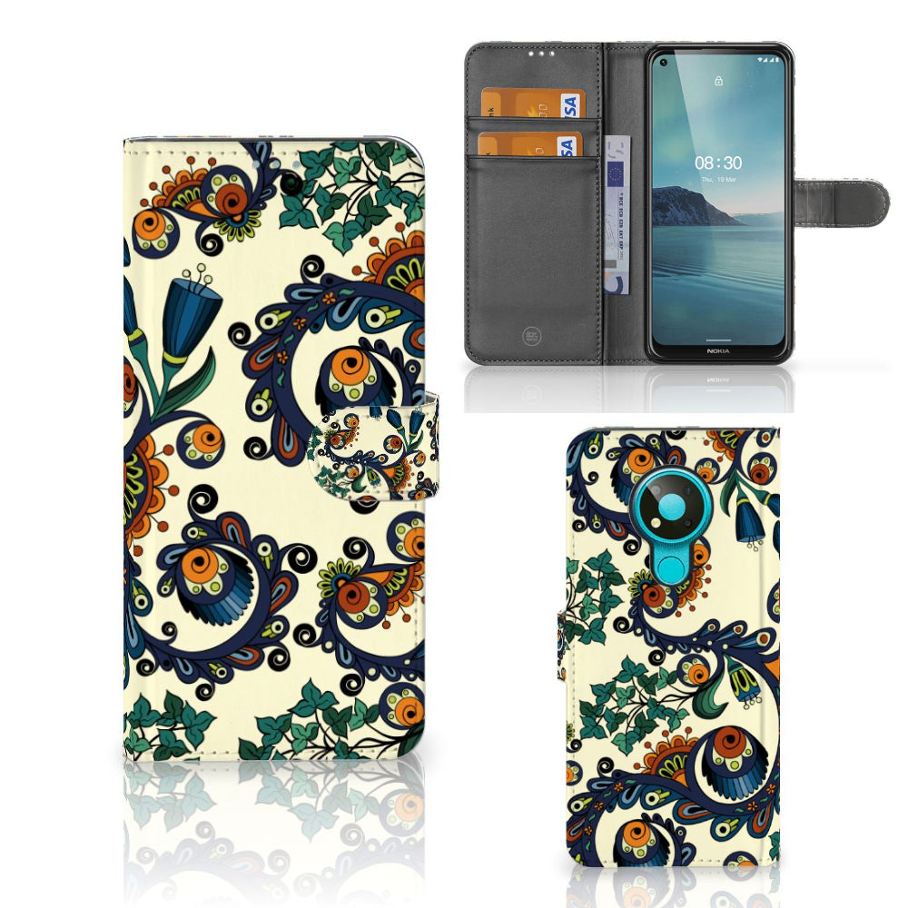 Wallet Case Nokia 3.4 Barok Flower