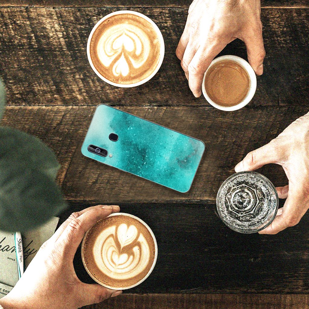 Hoesje maken Samsung Galaxy A60 Painting Blue
