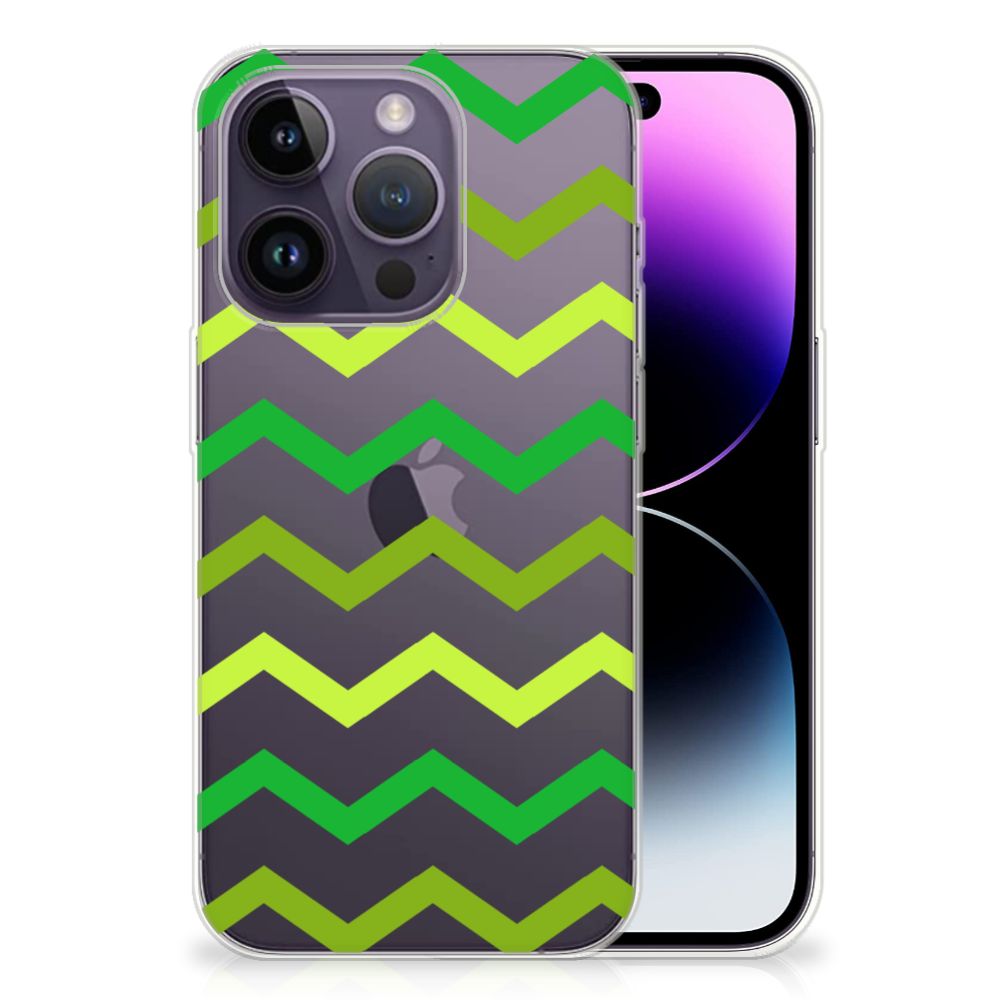 Apple iPhone 14 Pro TPU bumper Zigzag Groen B2C Telecom