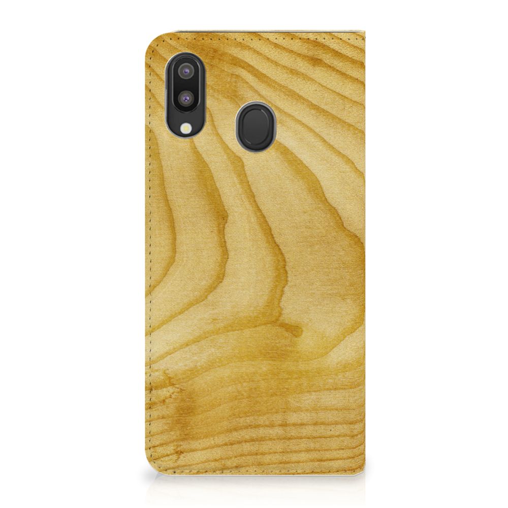 Samsung Galaxy M20 Book Wallet Case Licht Hout