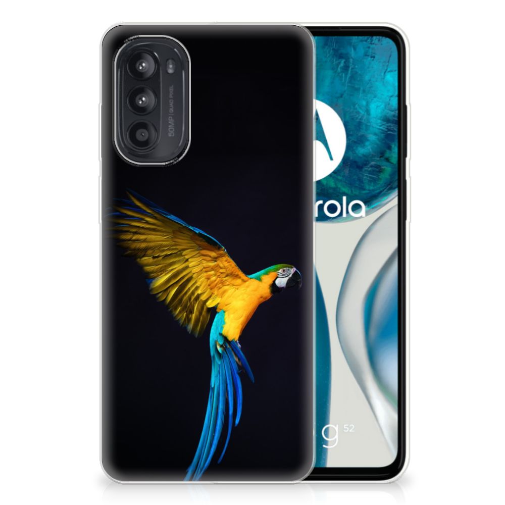 Motorola Moto G52/G82 TPU Hoesje Papegaai