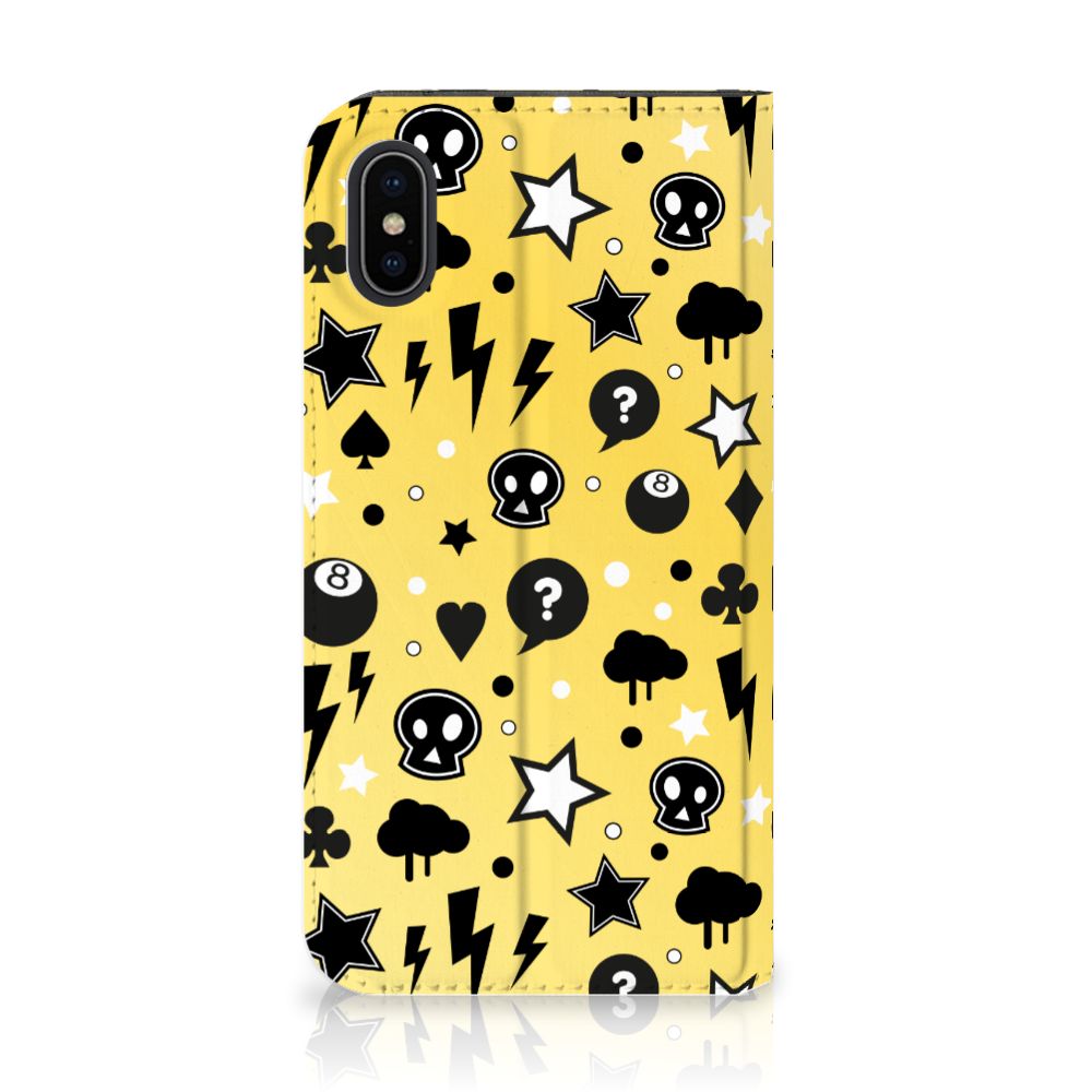 Mobiel BookCase Apple iPhone X | Xs Punk Geel