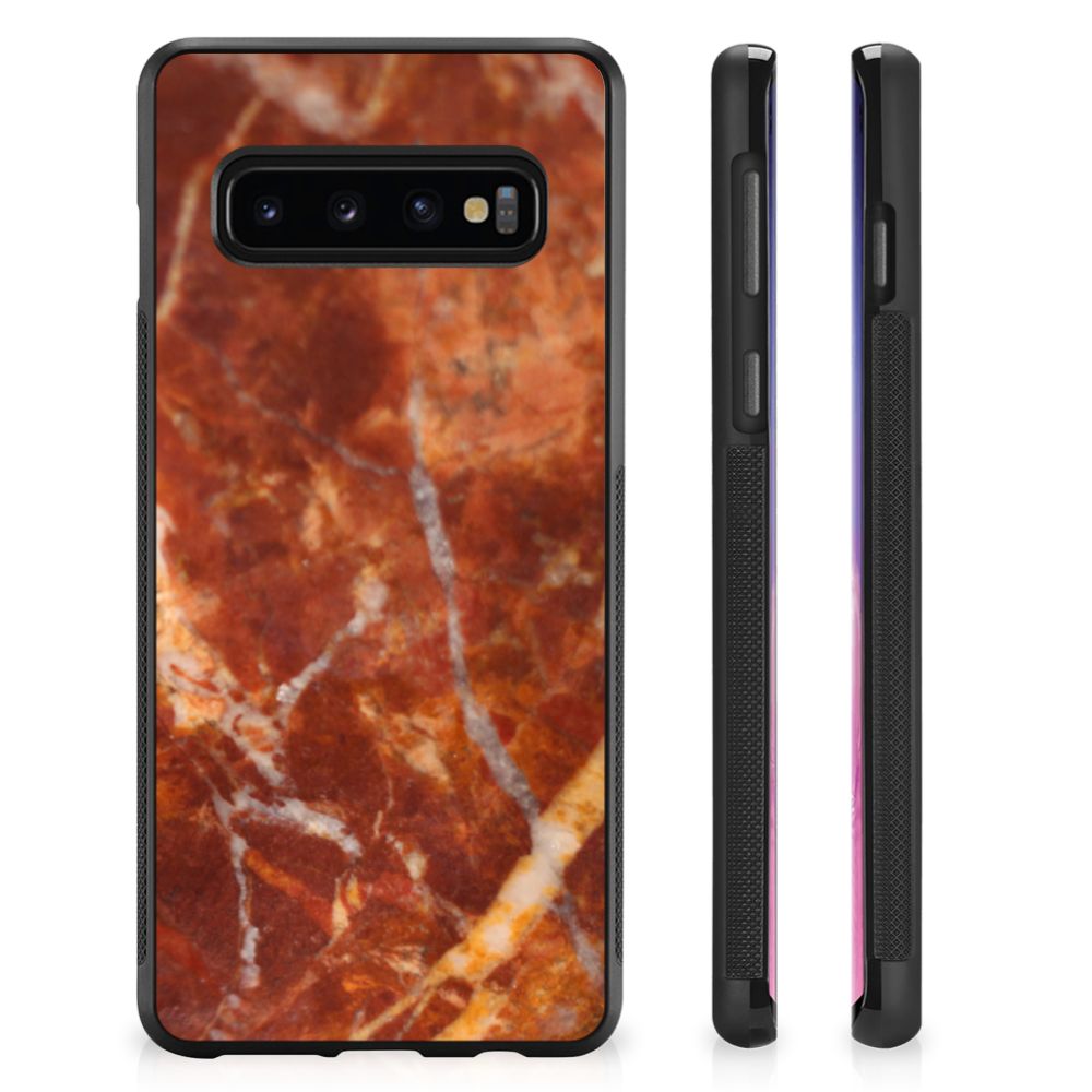 Samsung Galaxy S10+ Gripcase Marmer Bruin