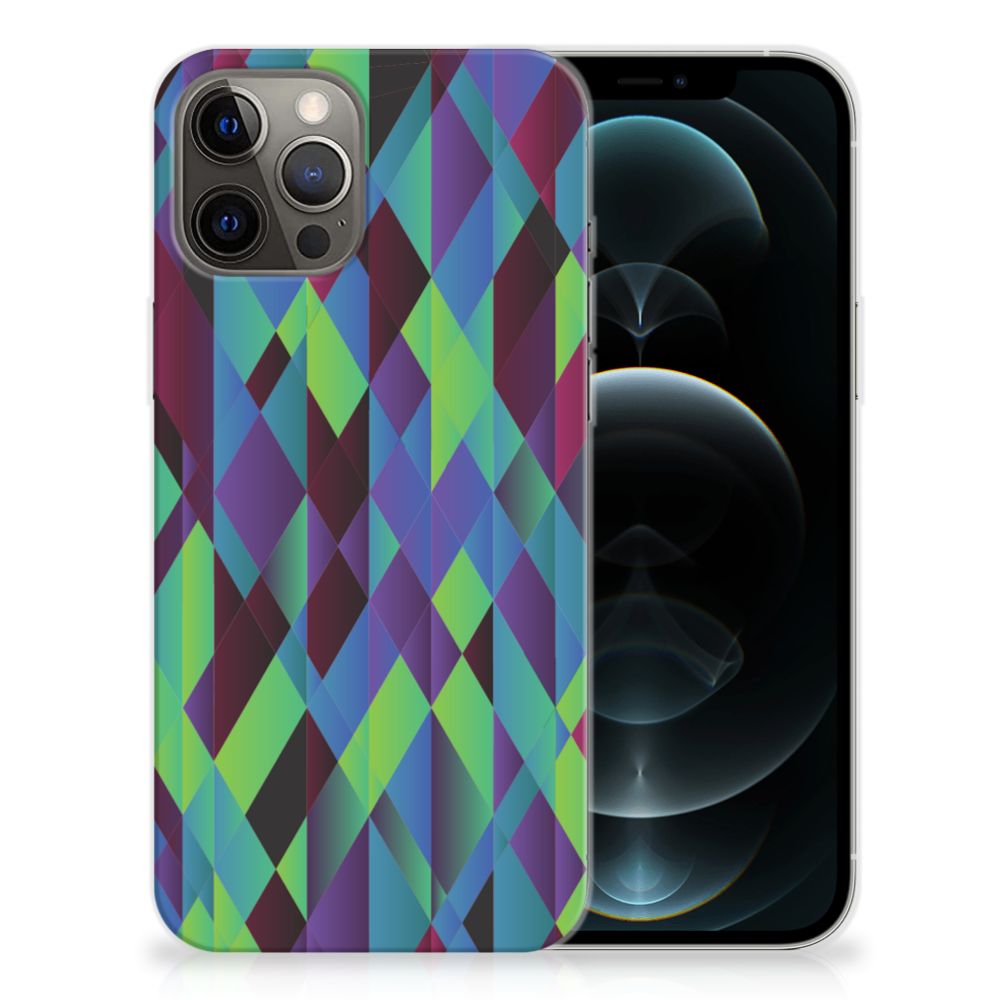 iPhone 12 Pro Max TPU Hoesje Abstract Green Blue B2C Telecom