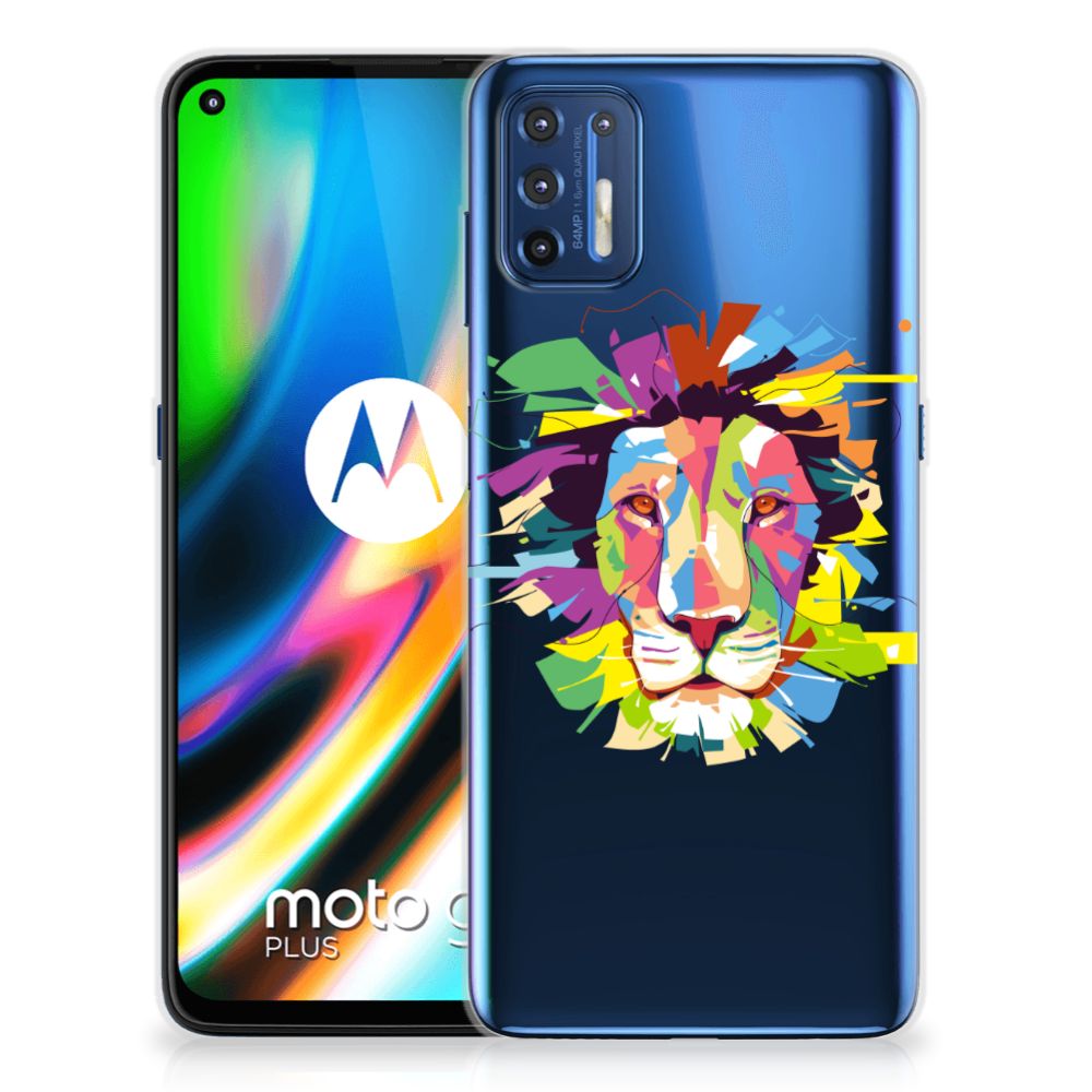 Motorola Moto G9 Plus Telefoonhoesje met Naam Lion Color B2C Telecom