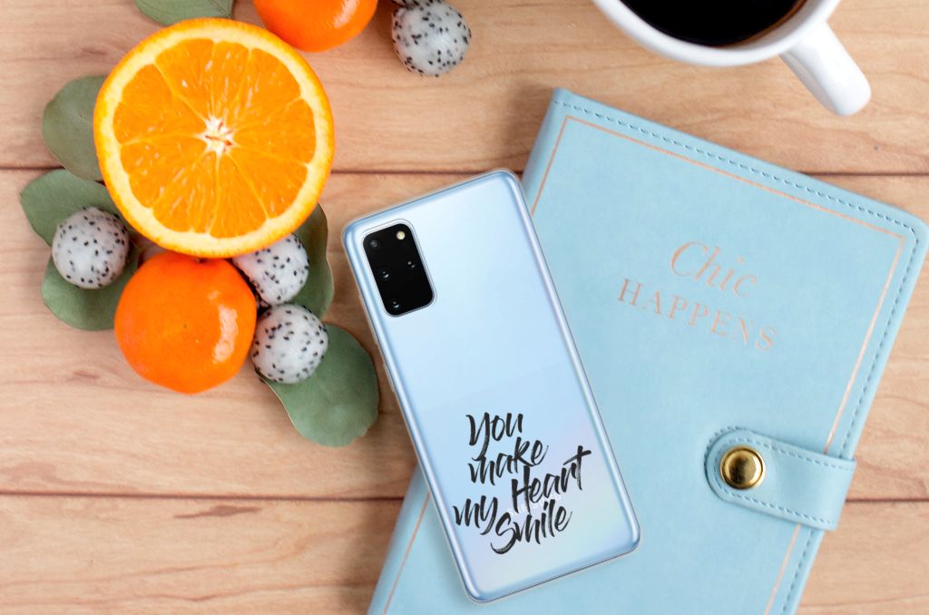 Samsung Galaxy S20 Plus Siliconen hoesje met naam Heart Smile B2C Telecom