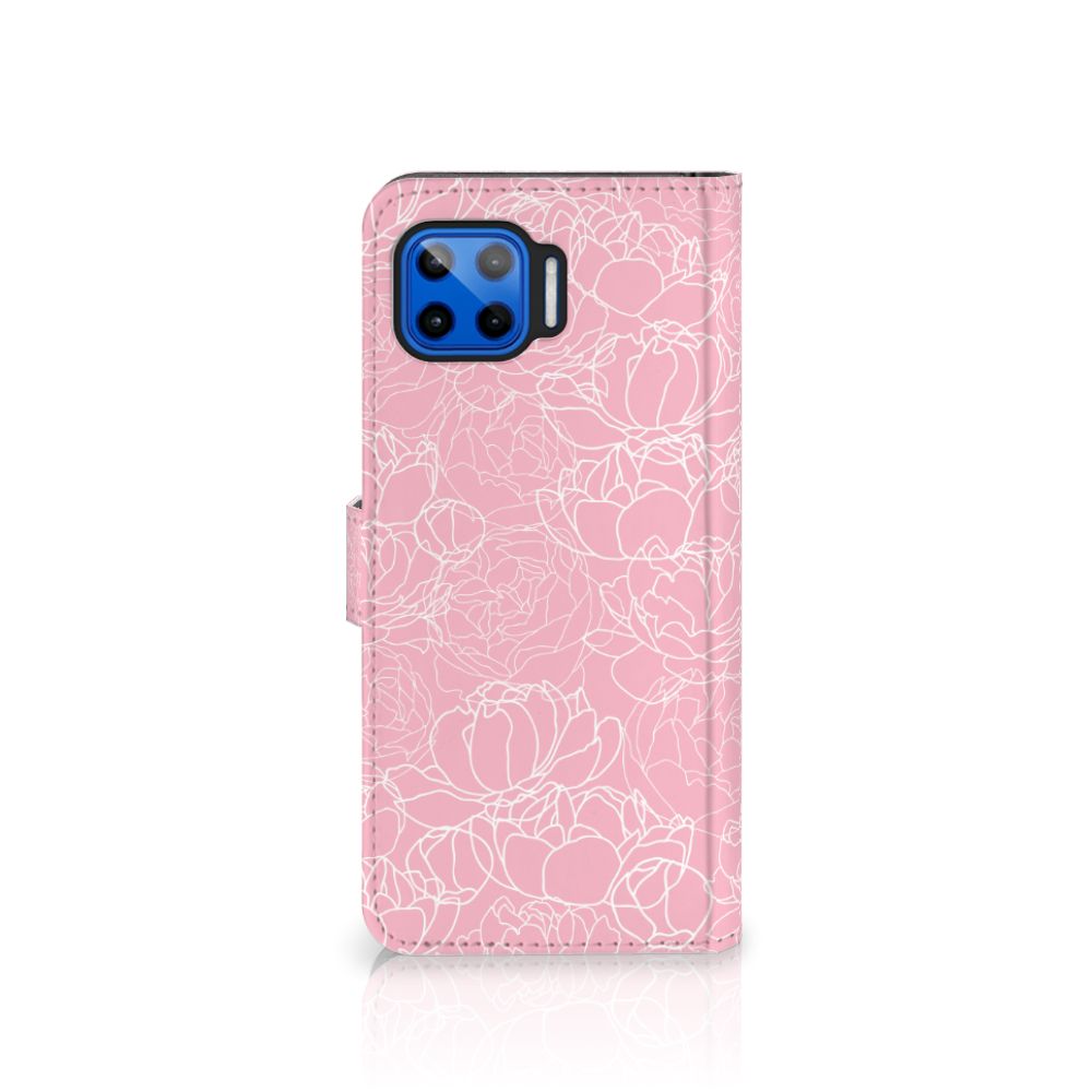 Motorola Moto G 5G Plus Hoesje White Flowers