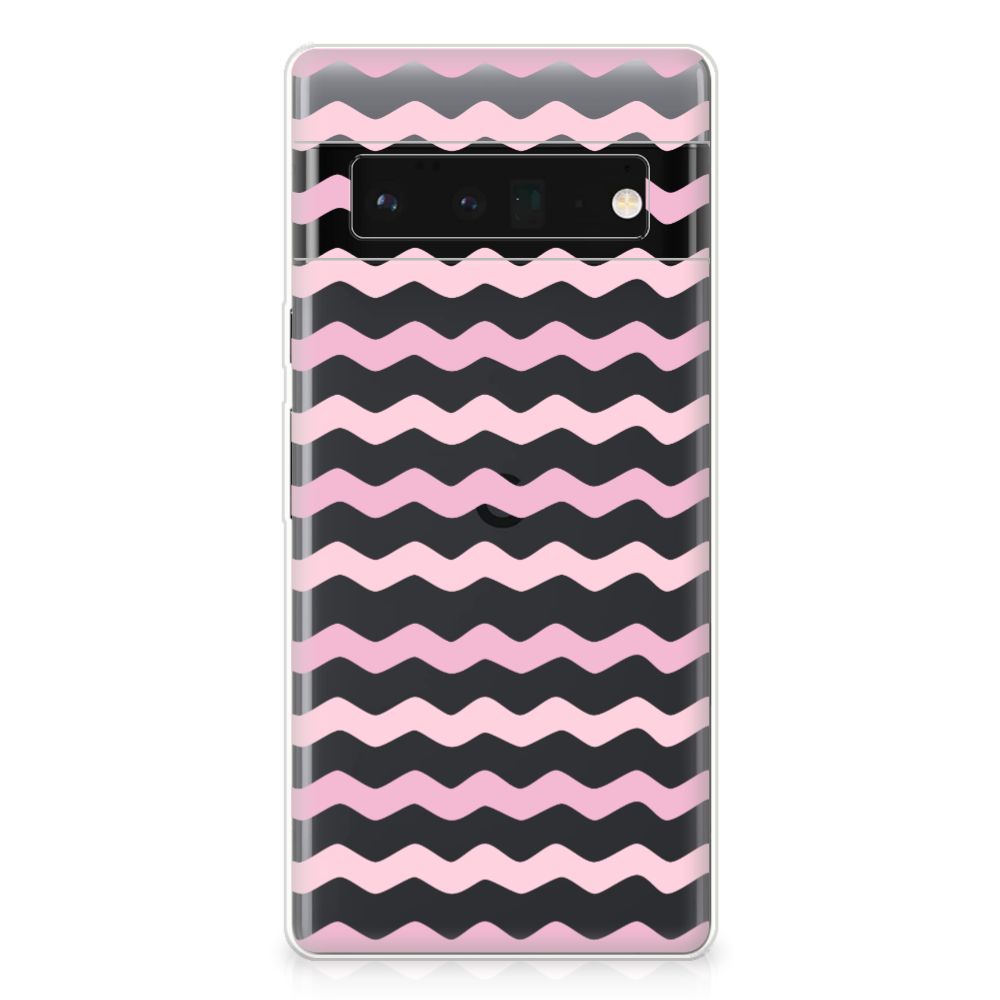 Google Pixel 6 Pro TPU bumper Waves Roze