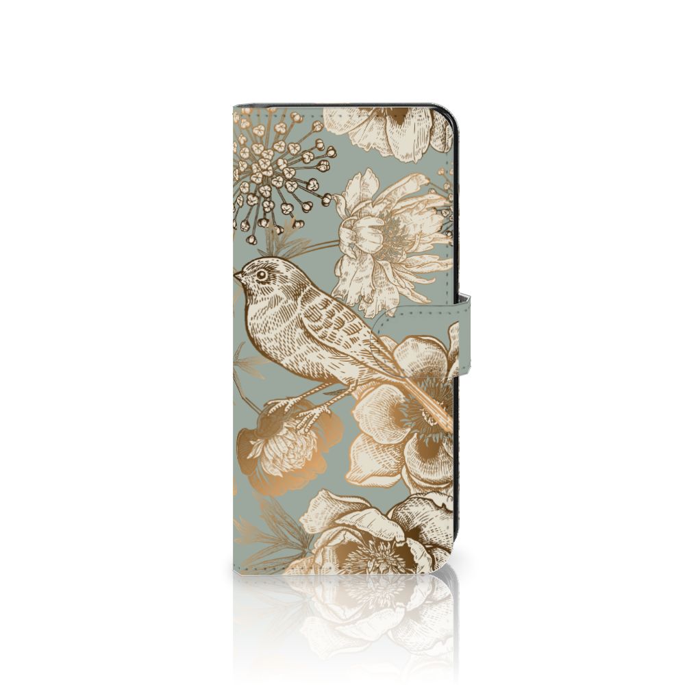 OPPO Reno8 hoesje voor OPPO Reno8 Vintage Bird Flowers vooraanzicht.