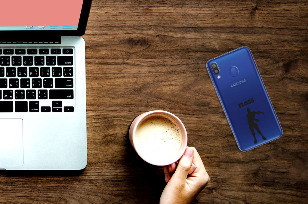 Samsung Galaxy M20 (Power) Telefoonhoesje met Naam Floss