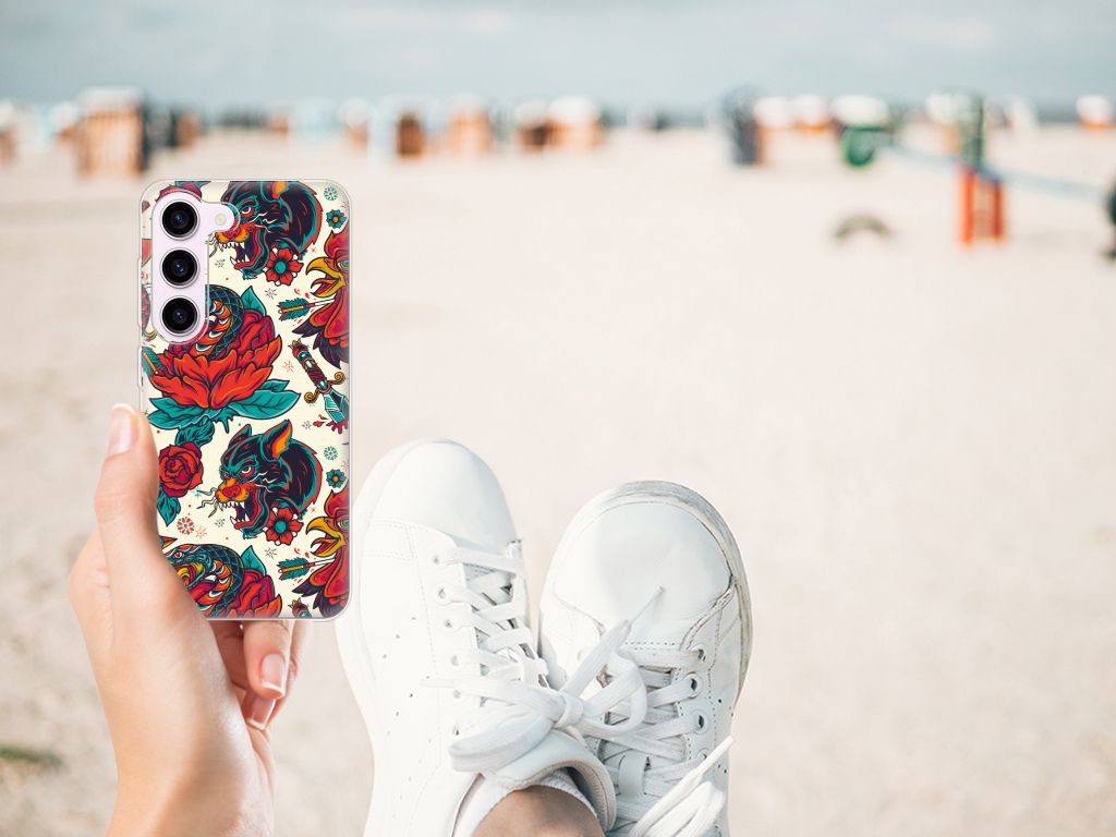 Siliconen Hoesje met foto voor Samsung Galaxy S23 Old Skool B2C Telecom
