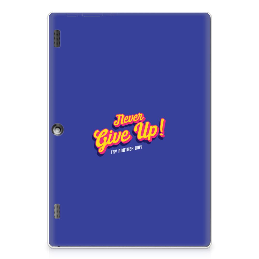 Lenovo Tab 10 | Tab 2 A10-30 Back cover met naam Never Give Up - B2C Telecom