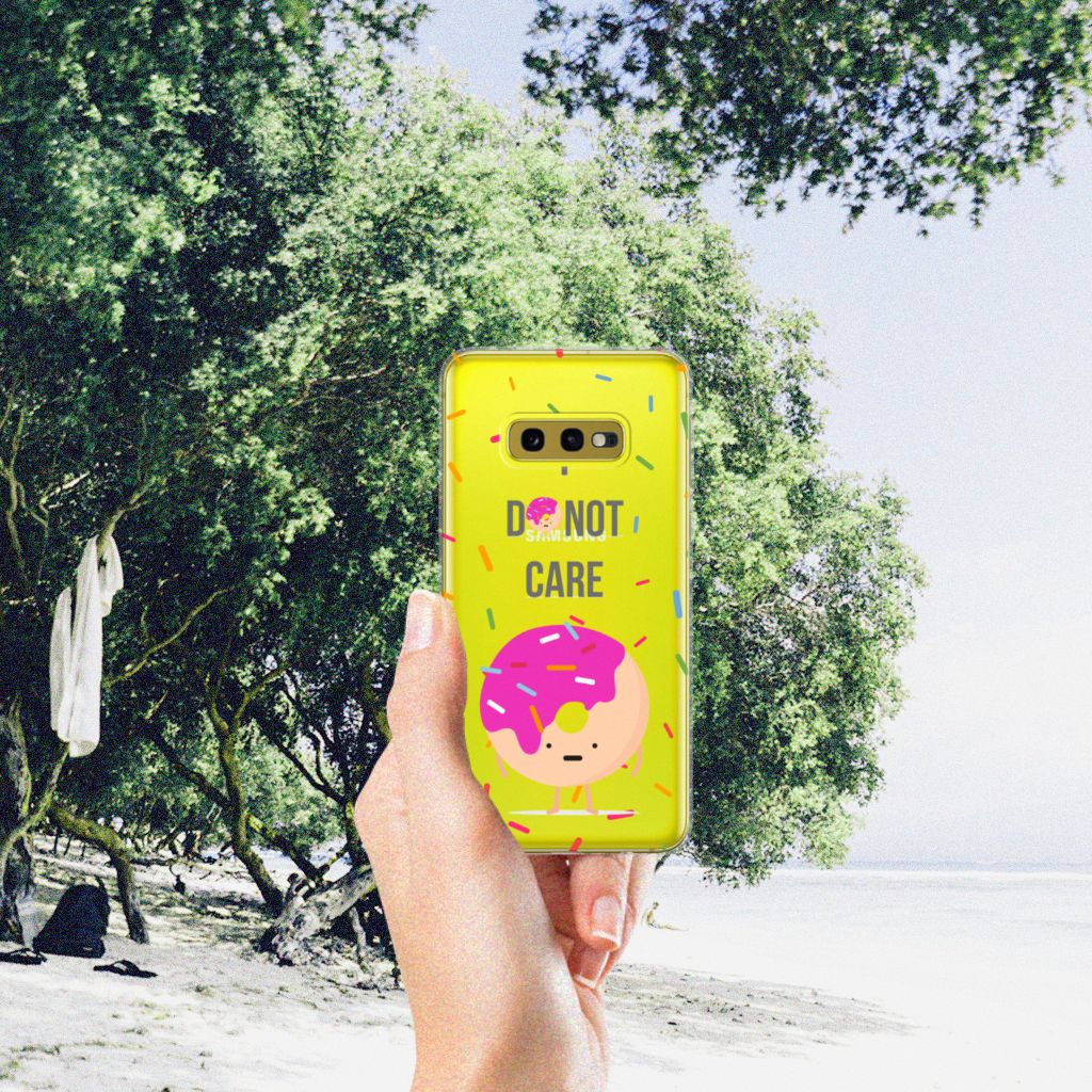 Samsung Galaxy S10e Siliconen Case Donut Roze