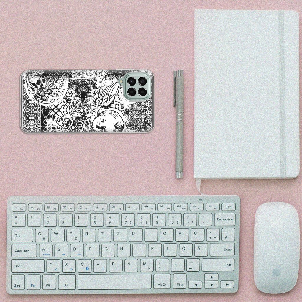 Silicone Back Case Samsung Galaxy M33 Skulls Angel B2C Telecom
