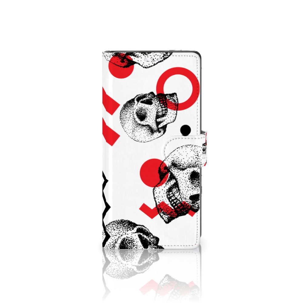 Telefoonhoesje met Naam Samsung Galaxy Note 10 Skull Red