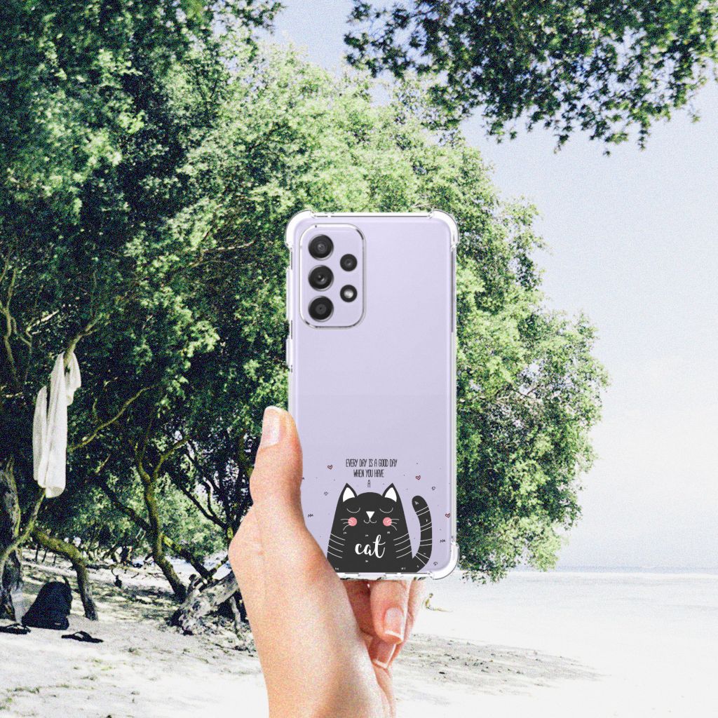 Samsung Galaxy A33 Stevig Bumper Hoesje Cat Good Day B2C Telecom