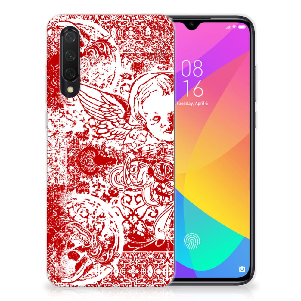 Silicone Back Case Xiaomi Mi 9 Lite Angel Skull Rood B2C Telecom