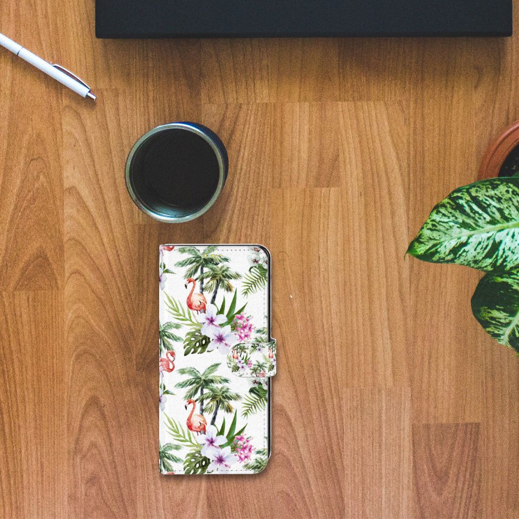 Xiaomi Poco X3 | Poco X3 Pro Telefoonhoesje met Pasjes Flamingo Palms