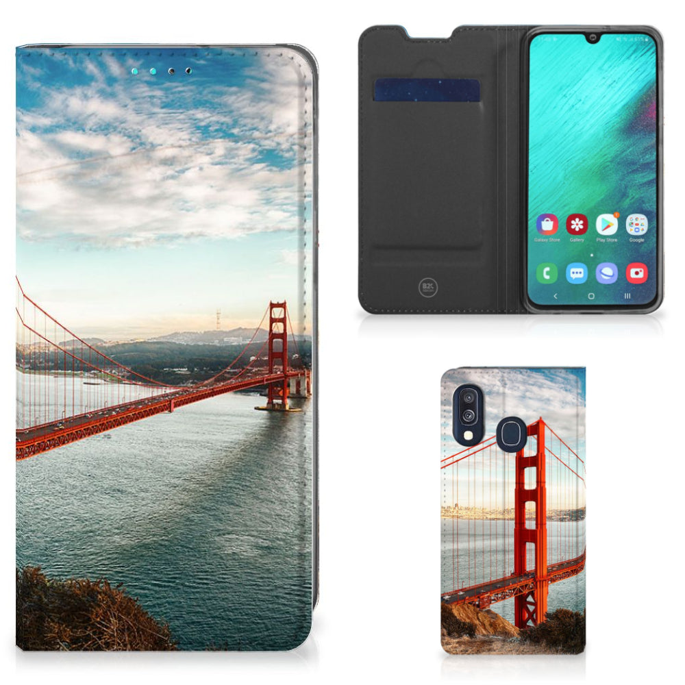 Samsung Galaxy A40 Book Cover Golden Gate Bridge