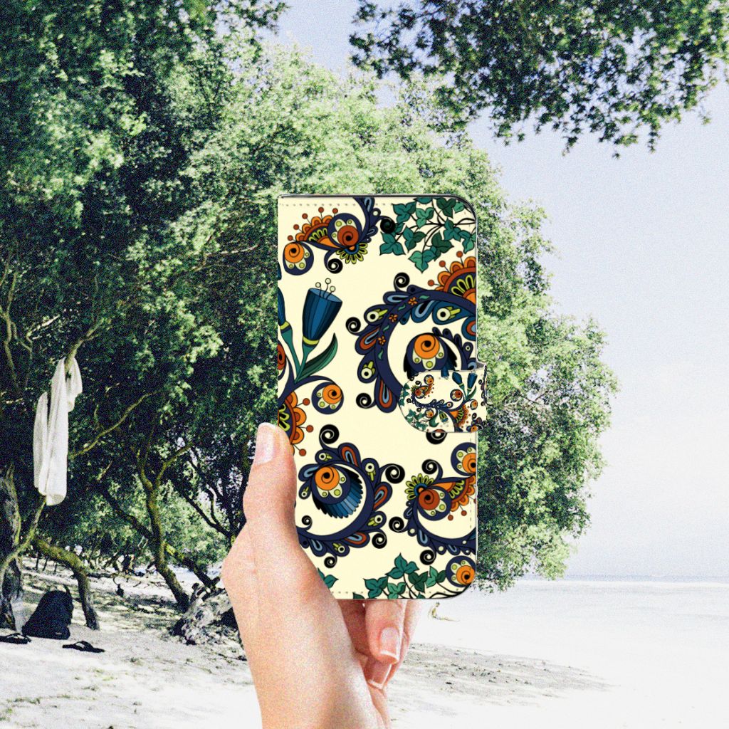 Wallet Case Motorola Moto G53 Barok Flower