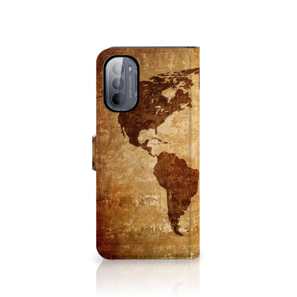 Motorola Moto G31 | G41 Flip Cover Wereldkaart