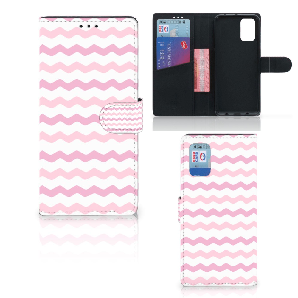 Samsung Galaxy A02s | M02s Telefoon Hoesje Waves Roze