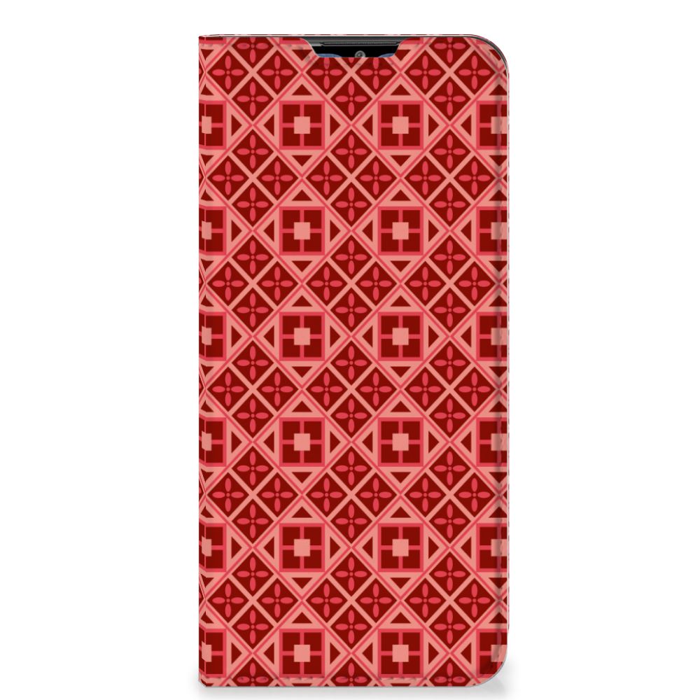 Samsung Galaxy M02s | A02s Hoesje met Magneet Batik Rood - B2C Telecom