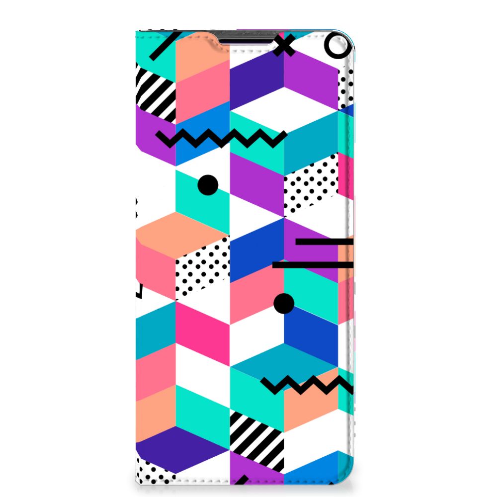 Motorola Edge 30 Pro Stand Case Blokken Kleurrijk - B2C Telecom