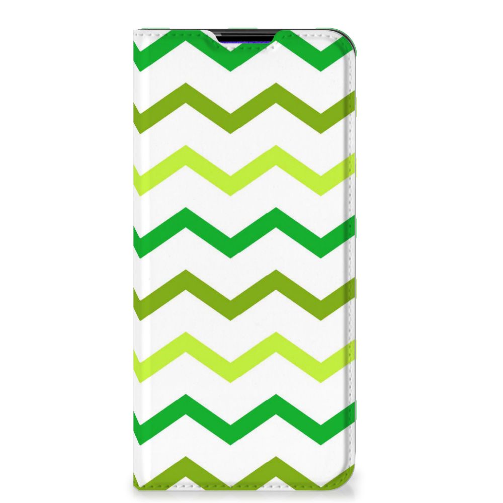 Samsung Galaxy A03s Hoesje met Magneet Zigzag Groen - B2C Telecom