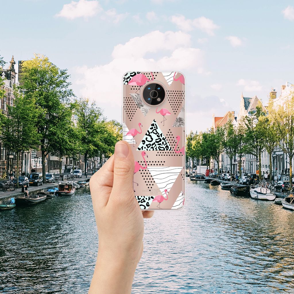 Nokia G50 TPU Hoesje Flamingo Triangle