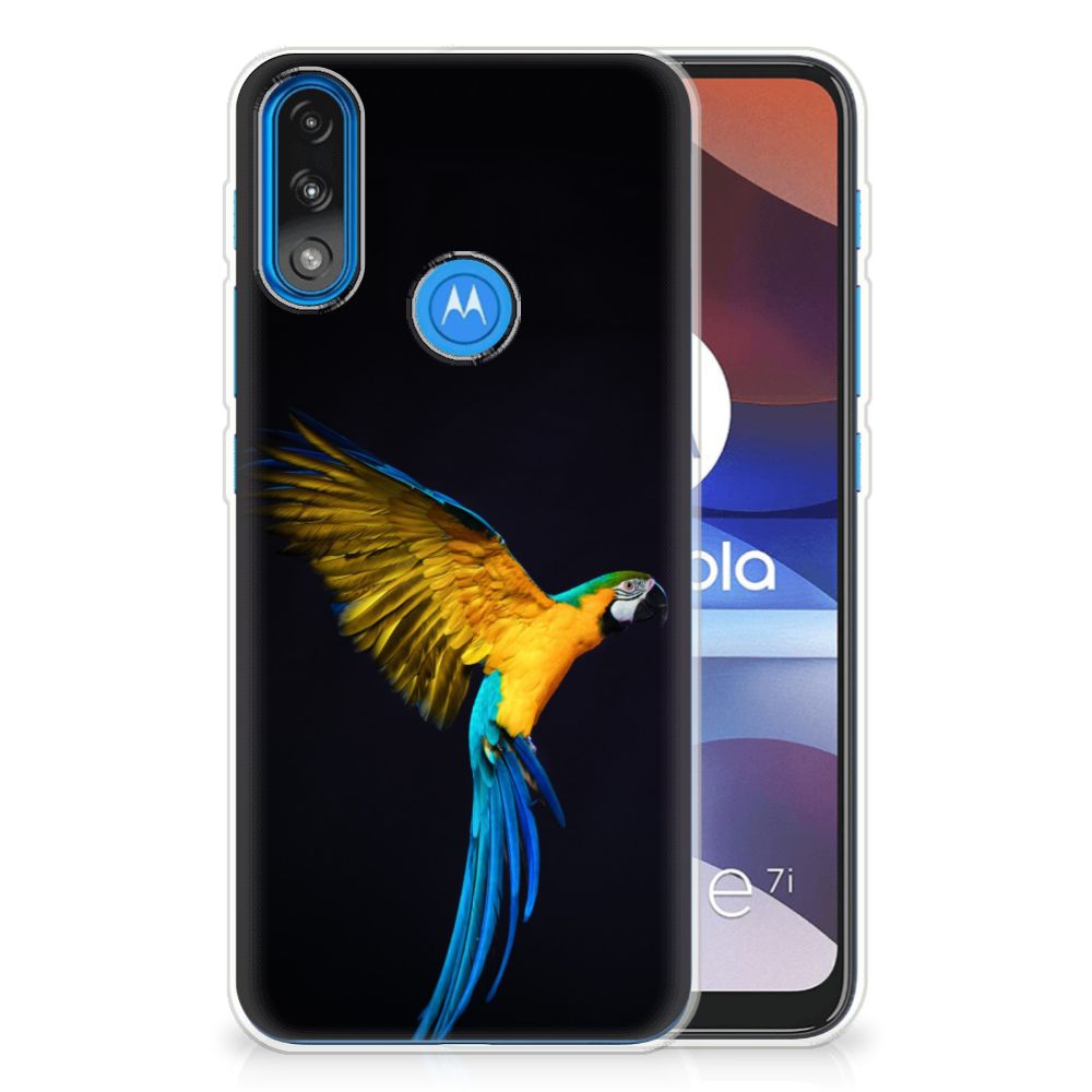 Motorola Moto E7/E7i Power TPU Hoesje Papegaai