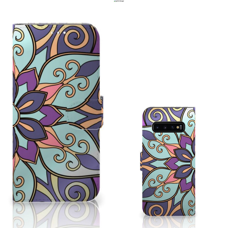 Samsung Galaxy S10 Plus Hoesje Purple Flower