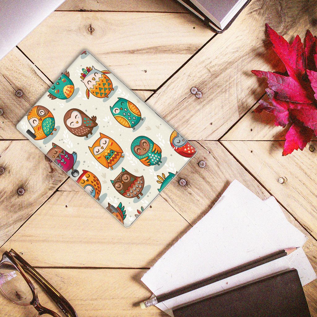 Lenovo Tab 10 | Tab 2 A10-30 Back Case Vrolijke Uilen - B2C Telecom