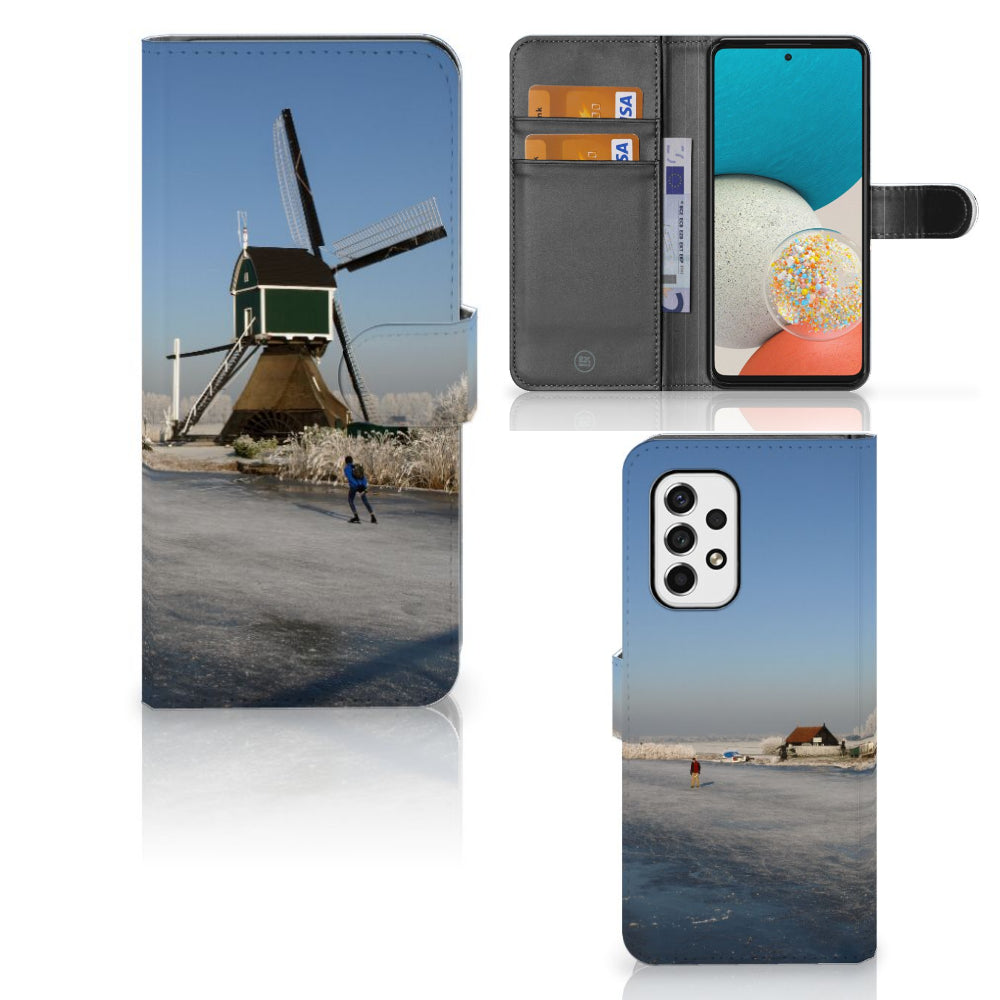 Samsung Galaxy A53 Flip Cover Schaatsers