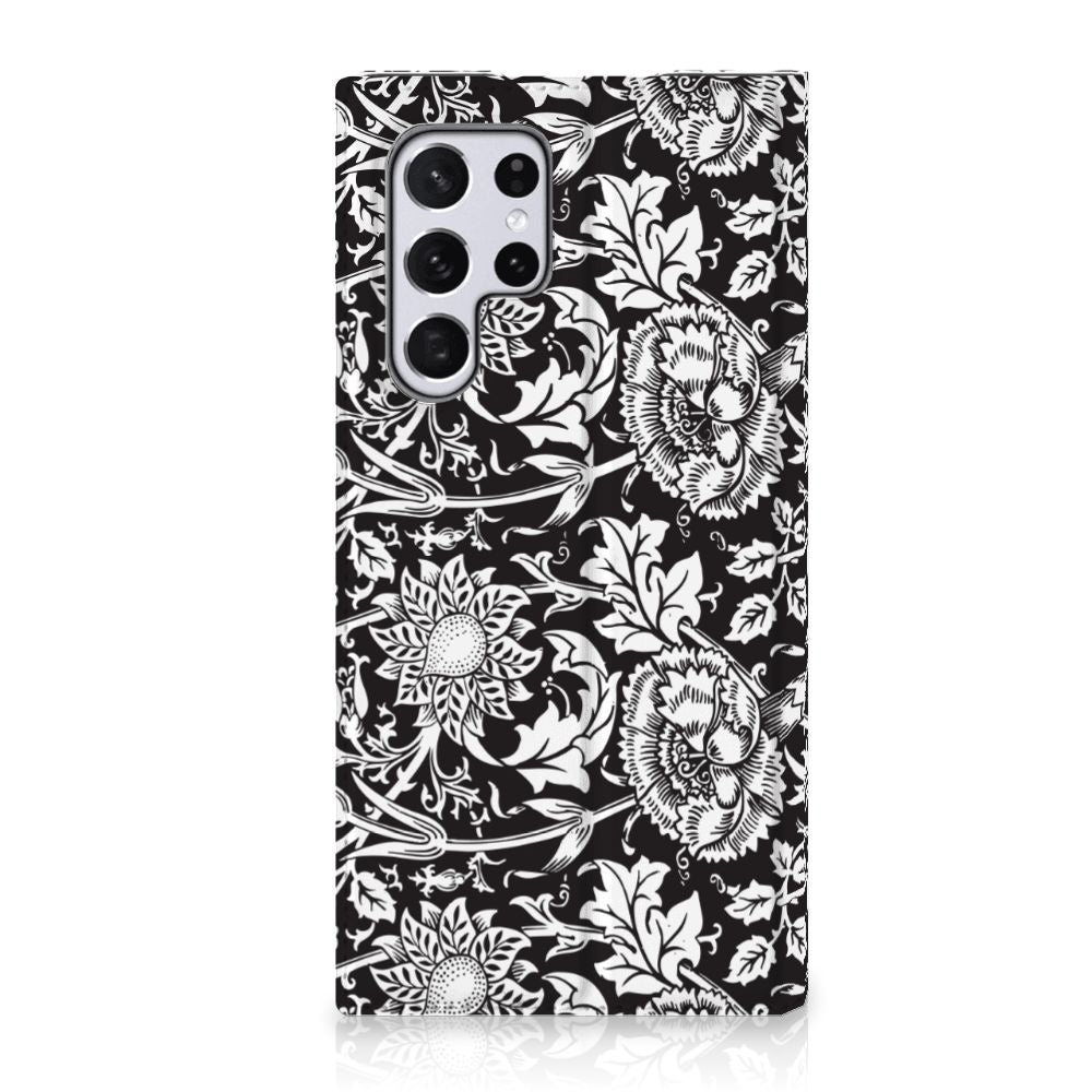 Samsung Galaxy S22 Ultra Smart Cover Black Flowers - B2C Telecom