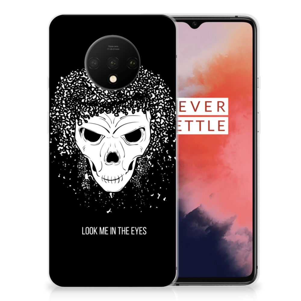 Silicone Back Case OnePlus 7T Skull Hair