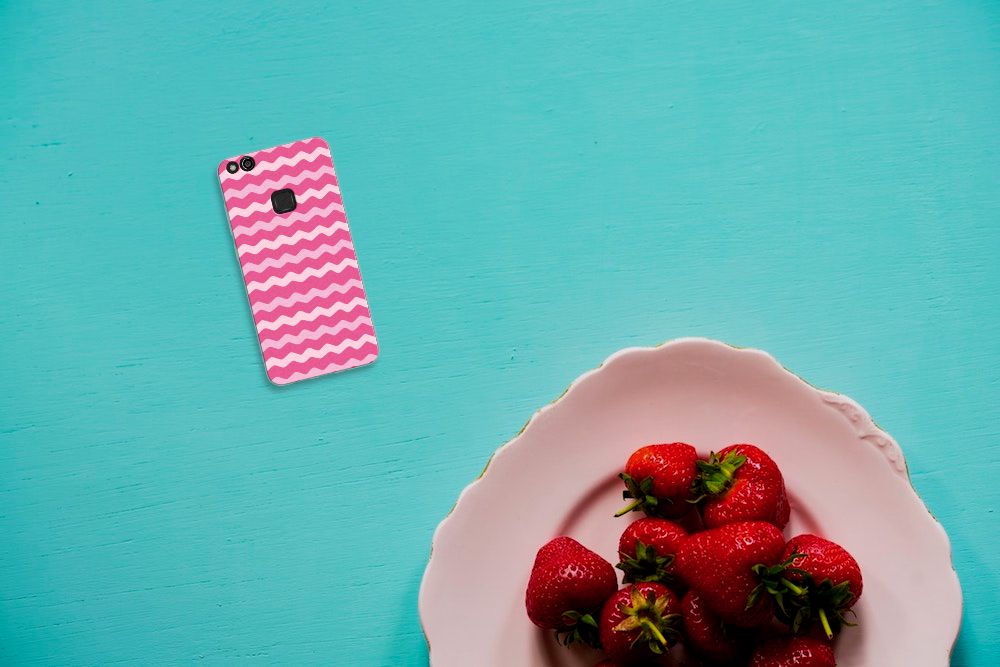 Huawei P10 Lite TPU bumper Waves Pink
