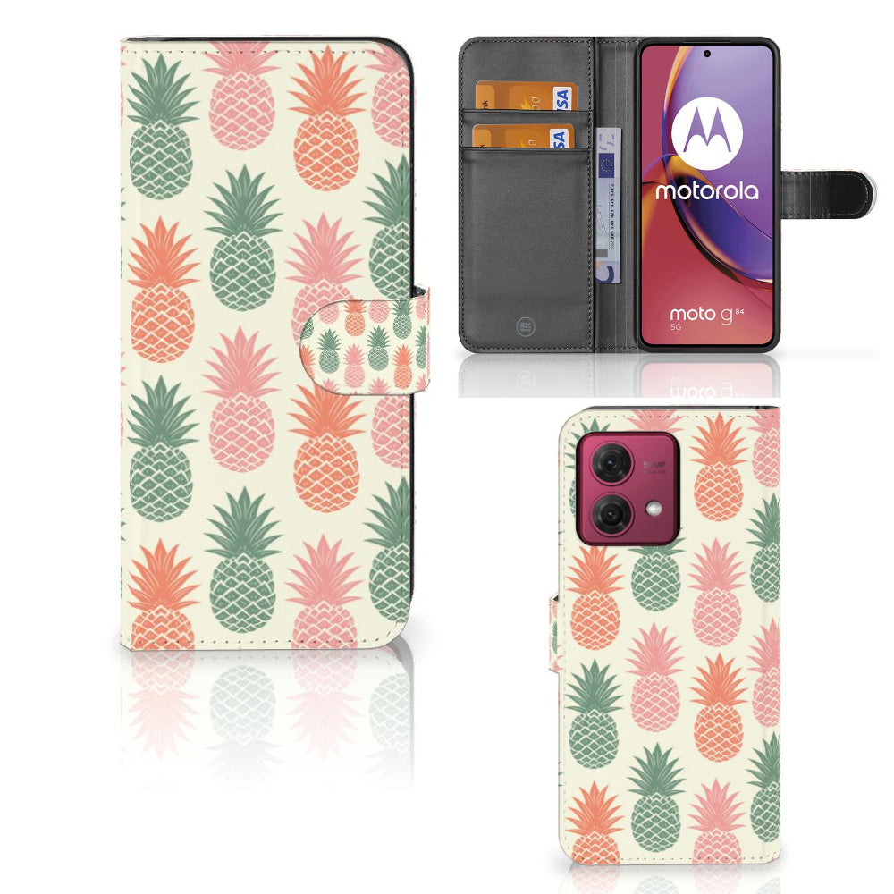 Motorola Moto G84 Book Cover Ananas