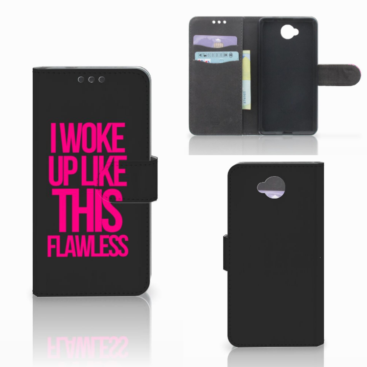 Microsoft Lumia 650 Hoesje met naam Woke Up - Origineel Cadeau Zelf Maken