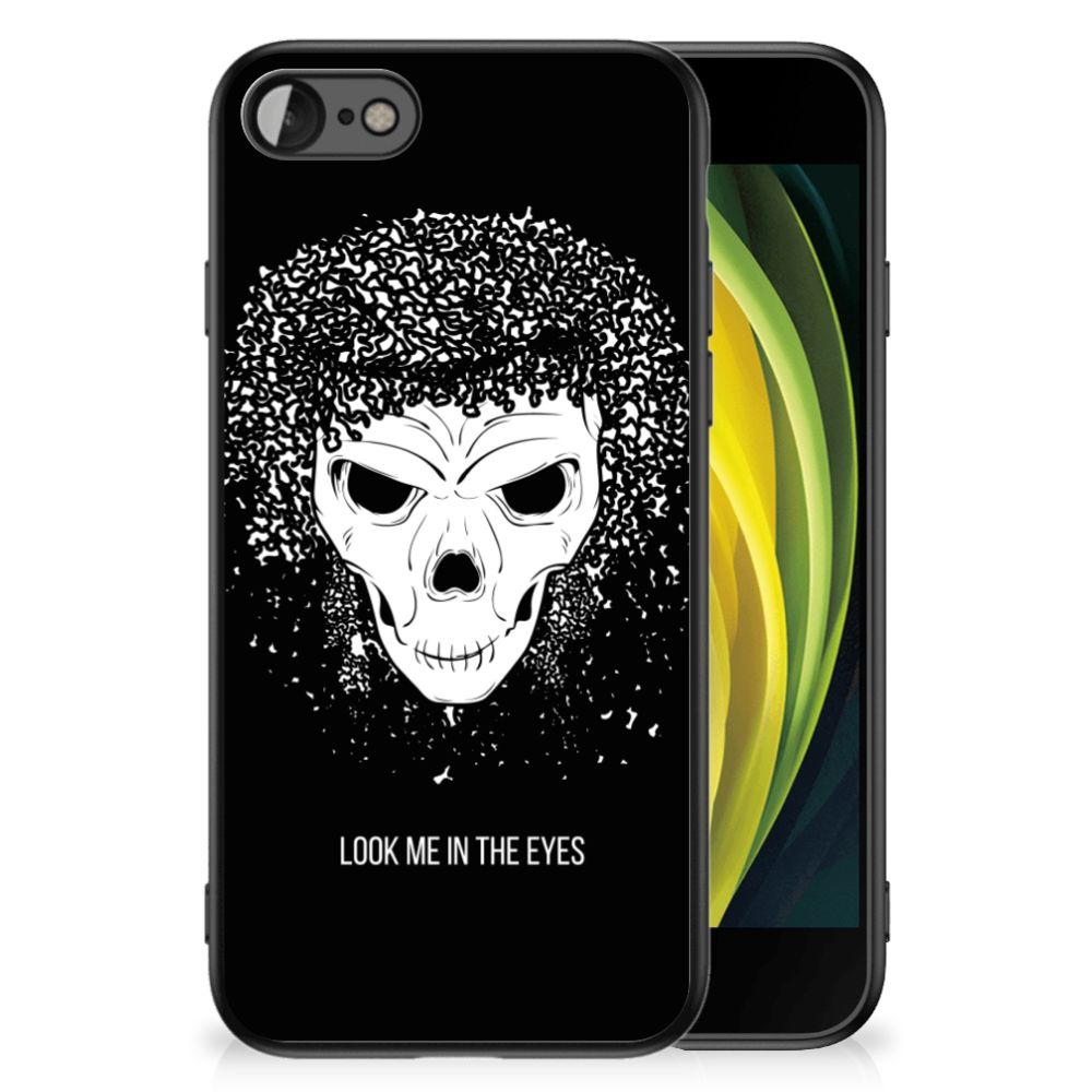 Telefoonhoesje iPhone SE 2022 | SE 2020 | 7/8 Skull Hair met uniek skull design en afro haar, voor optimale bescherming.