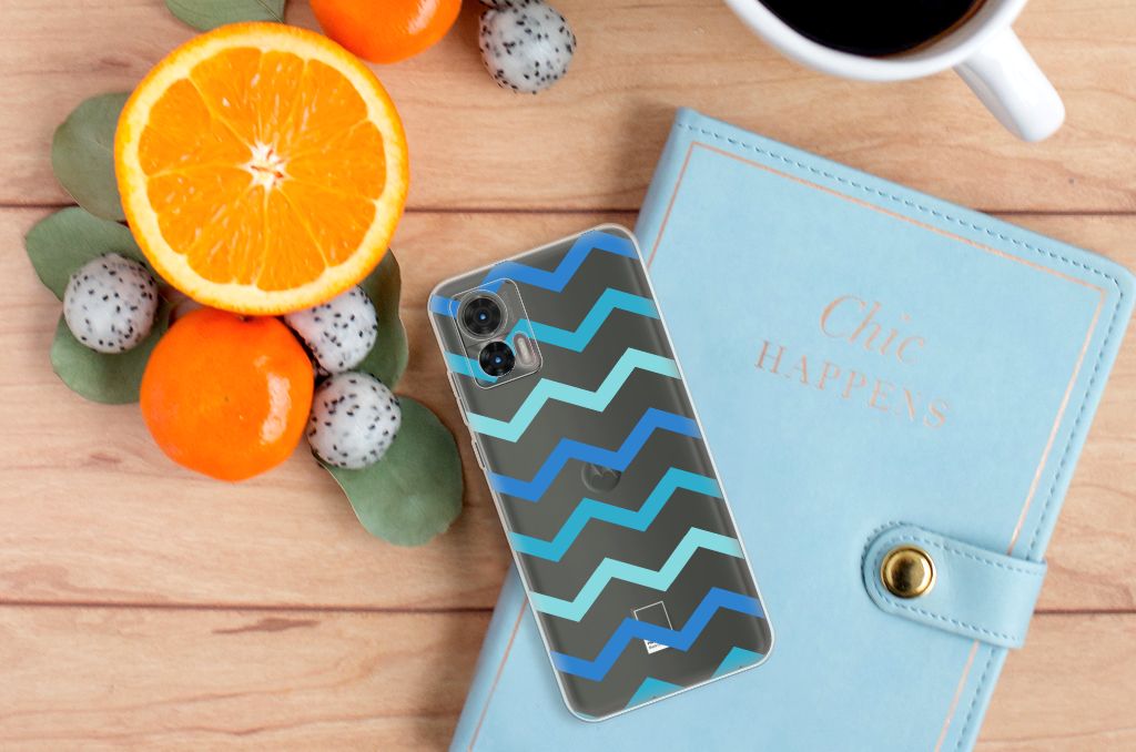 Motorola Edge 30 Neo TPU bumper Zigzag Blauw B2C Telecom
