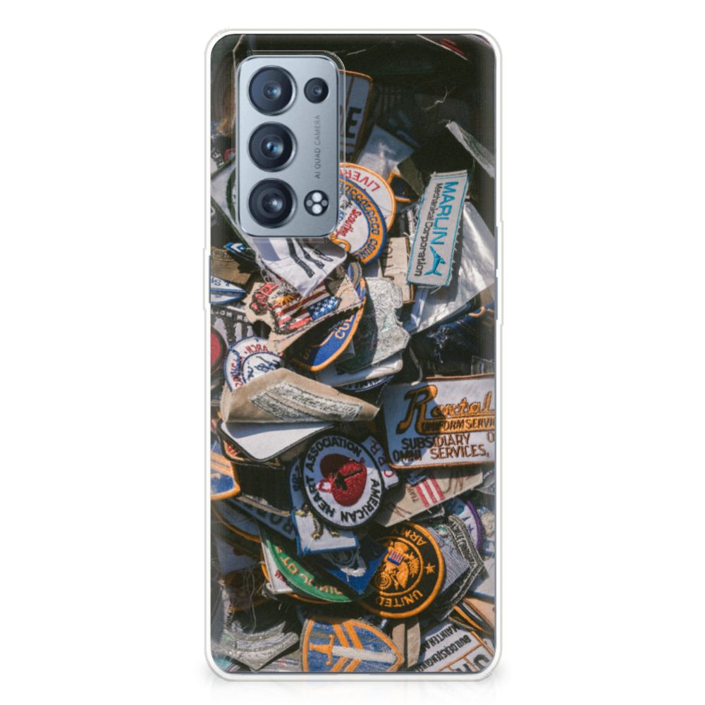OPPO Reno 6 Pro Plus 5G Siliconen Hoesje met foto Badges