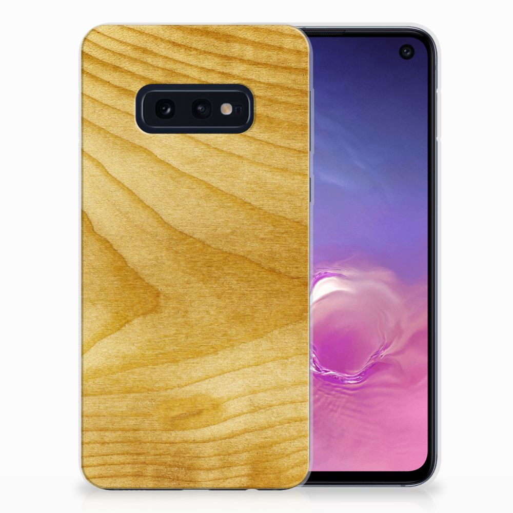 Samsung Galaxy S10e Bumper Hoesje Licht Hout