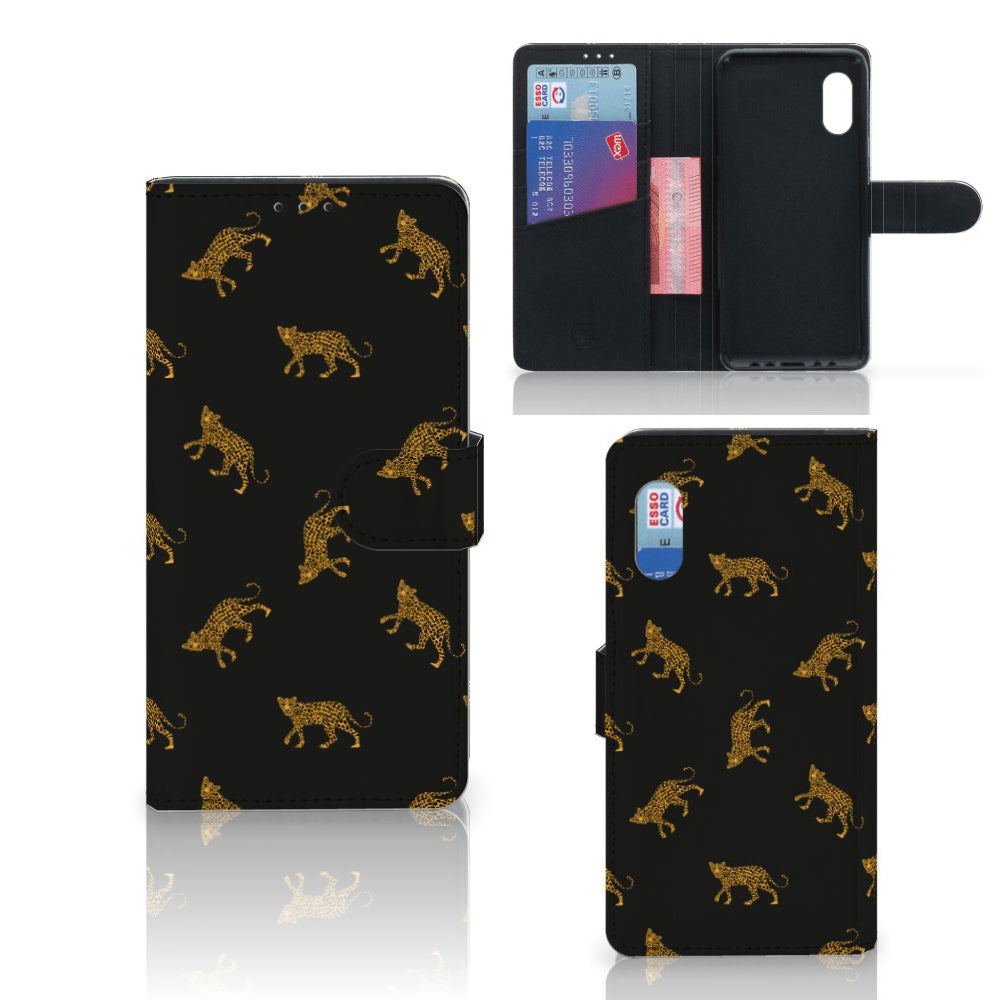 Telefoonhoesje met Pasjes voor Samsung Xcover Pro Leopards