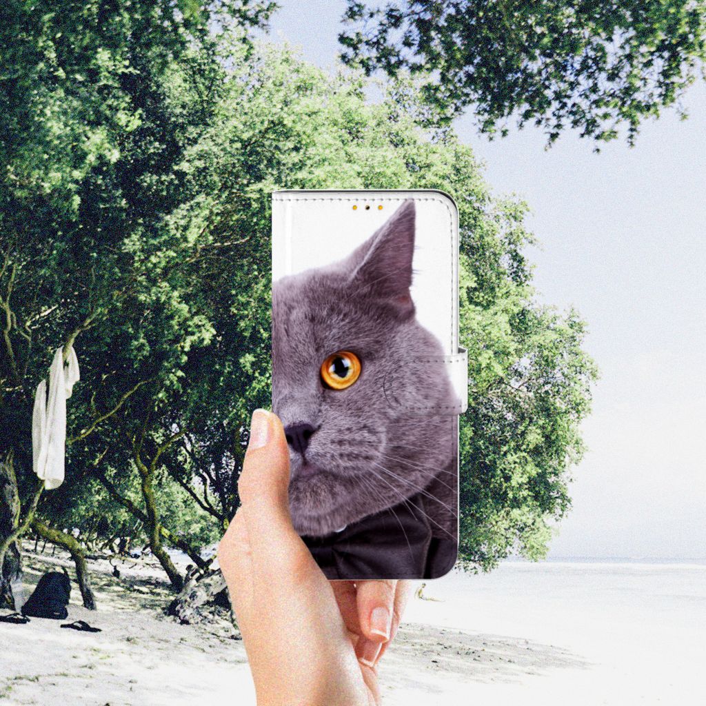Samsung Galaxy M52 Telefoonhoesje met Pasjes Kat