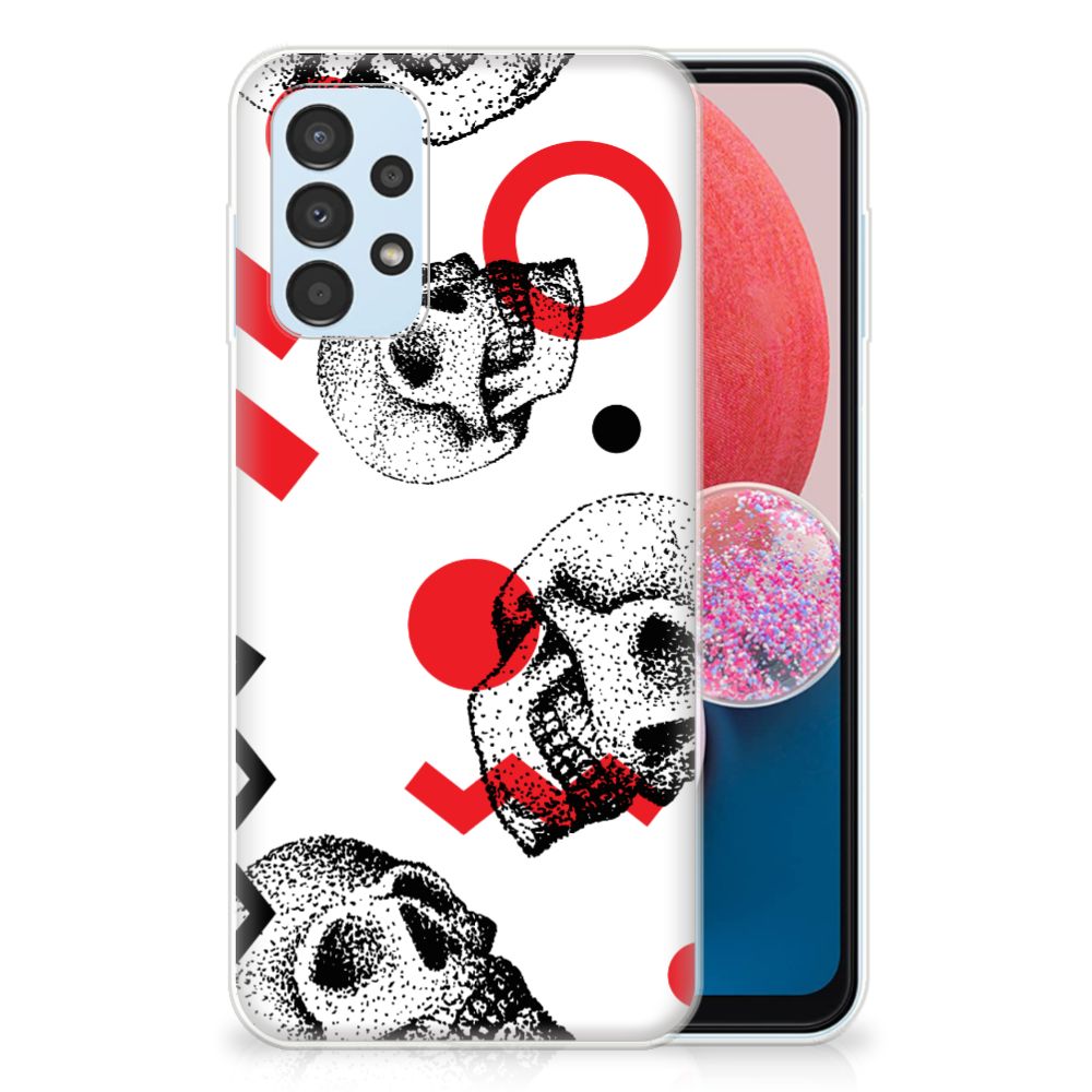 Silicone Back Case Samsung Galaxy A13 4G Skull Red B2C Telecom