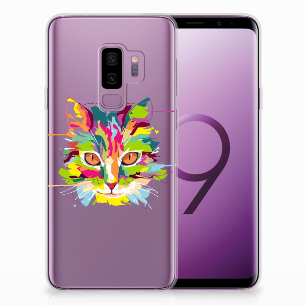 Samsung Galaxy S9 Plus Telefoonhoesje met Naam Cat Color