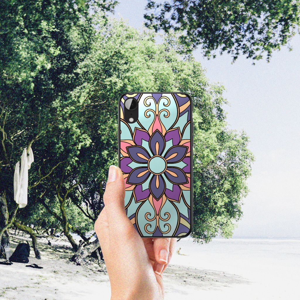 Apple iPhone XR Bloemen Hoesje Purple Flower B2C Telecom
